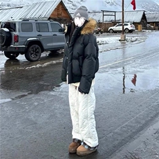 网图加厚棉服美式cleanfit防水保暖可拆卸毛领外套MY666特P90，男装棉衣，电商A341