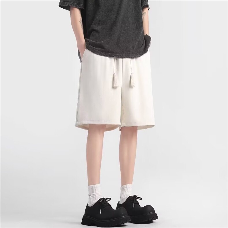 风刺绣短裤男夏季高级感痞帅潮运动裤宽松五分裤子BM49P37，男装牛仔裤，星座1013-5