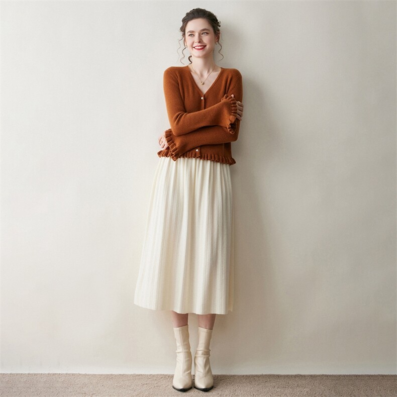2025年秋季新款针织开衫休闲简约风,针织衫/毛衣,迎冬羊绒