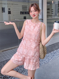 现货夏装新款新中式盘扣复古套装两件套2b114-2270-P160-K249图片