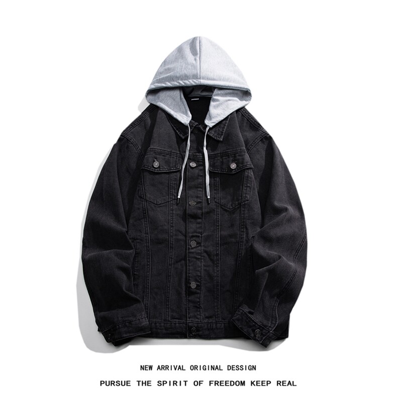 JK630-p75M-5X网格ins牛仔夹克绣花破洞大码男日系CITYBOY,男装夹克,星座103A