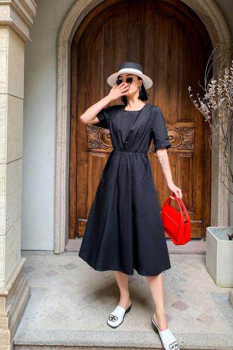 现货，MLXL，设计特色款连衣裙，女装连衣裙，弗气