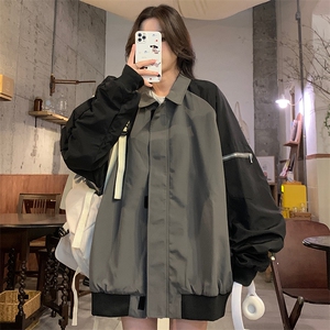 A136-P85 美式复古街头飞行员夹克棒球服男女宽松小众百搭休闲图片