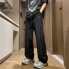 2023夏季新款潮流宽松速干休闲裤多巴胺长裤B315-K23382-p35控48，男装休闲裤，电商B315