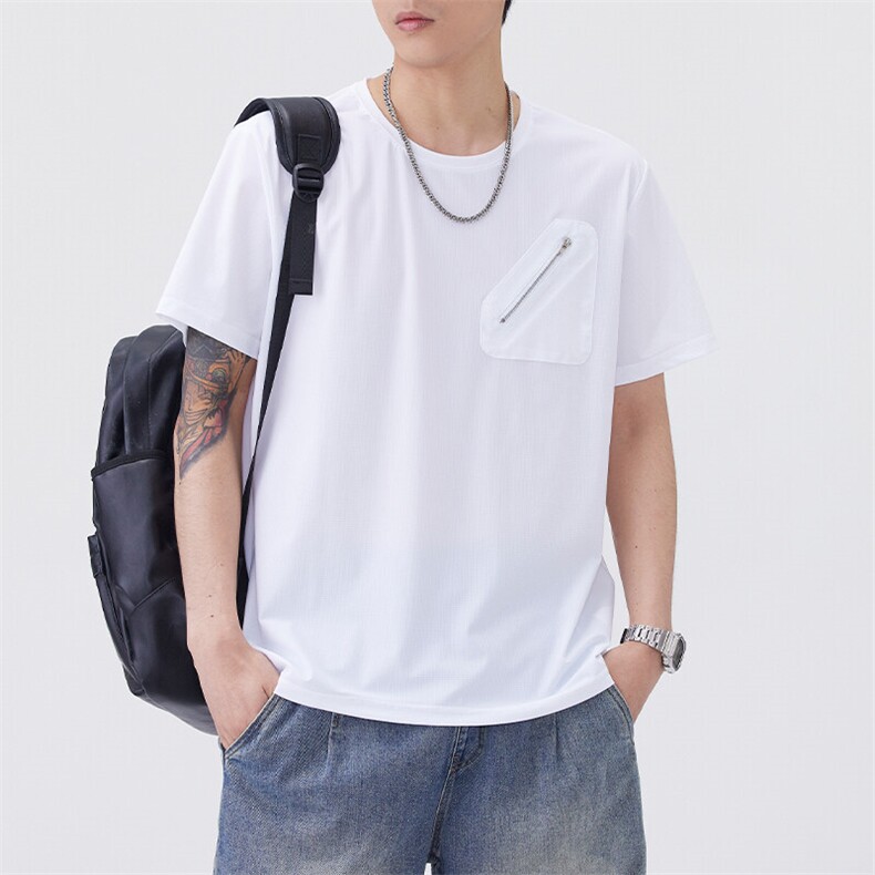 夏季新款圆领短袖t恤男士大码潮流冰丝凉感半袖T恤上衣YD3218-P33,男装T恤,星座310B-3