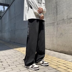 男秋季新款港风休闲裤纯棉A504P35图片