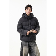 90%绒新标有报告连帽撞色韩版宽松羽绒服外套Y990/370现货，男装羽绒服，星座202