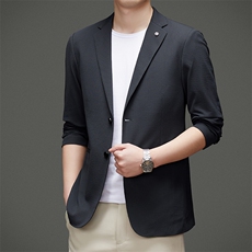 DJ2219钱塘2020-3秋冬季商务休闲商务简约中年男士西服外套P152，男装西服，钱塘207-3