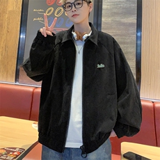 灯芯绒大拉链外套男款秋季夹克2024休闲衣服J7089P75，男装夹克，电商A157