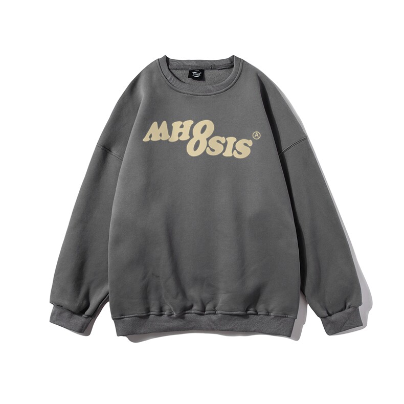 白底新款秋冬字母印花潮流美式宽松圆领卫衣W190P30控48,男装卫衣,电商A247-1
