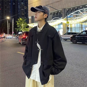 潮牌不规则牛仔外套港风韩版潮流宽松夹克-JK056图片