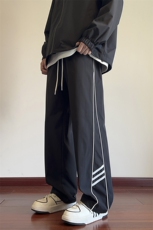 港风三条杠休闲裤宽松运动裤拖地裤束脚裤男KP861P45，男装休闲裤，星座1204-3