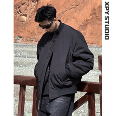 网图加厚夹棉夹克双开拉链防水潮牌棉衣外套M2527-P78，男装夹克，星座1213