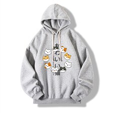 WY2215-P35加绒款-P40纯棉连帽卫衣男大码运动帽衫宽松薄，男装卫衣，电商A040
