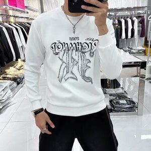 1506A/GW6550/P40印花秋冬卫衣男韩版新款圆领宽松上衣港风潮流1图片