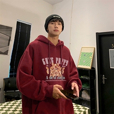 美式复古秋季新款重磅卫衣男ins套头连帽潮牌外套-A1213TP50控78，女装短外套，电商B241