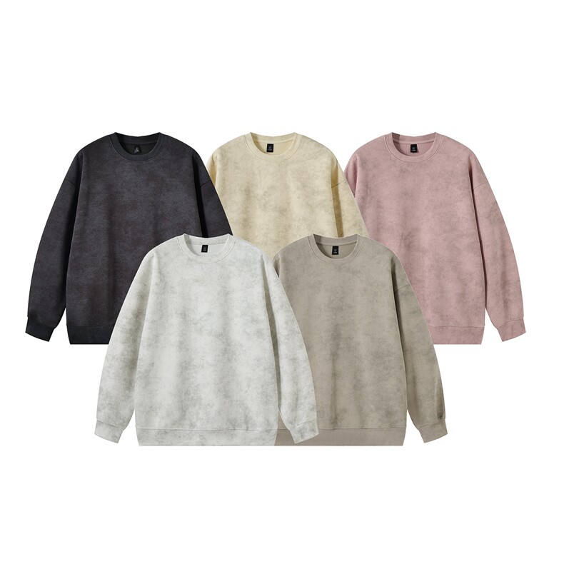 高品质！全棉重磅400克潮牌休闲扎染套头圆领卫衣RH131特p38，男装卫衣，星座610B-1