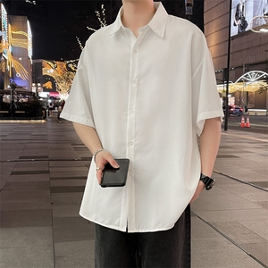夏季短袖衬衫日系班服宽松衬衣图片