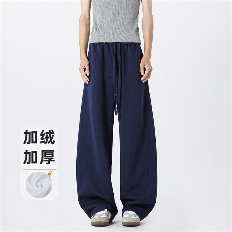 B258-K9928加绒P45控98抖音品质卫裤65%棉35%聚酯纤维,男装休闲裤,电商B258
