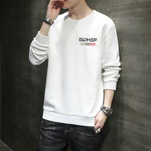 卫衣男韩版潮流宽松上衣外套2021春秋季青少年新款DF116T,米白色大衣搭配打底裤图片