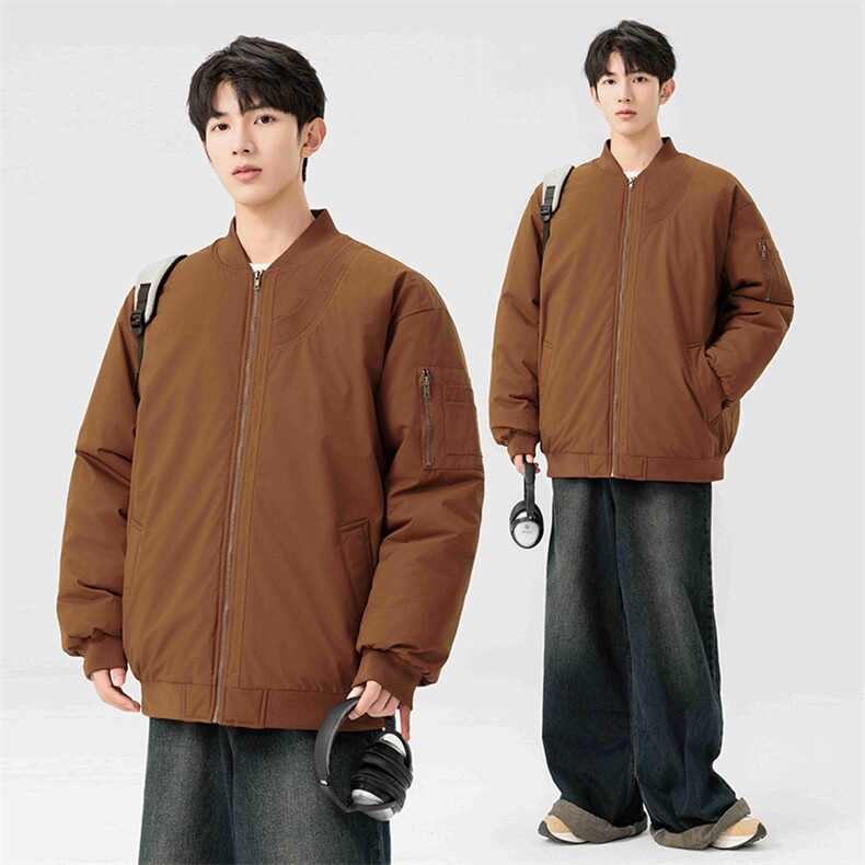 棒球服外套男女棉服美式潮牌复古高级感男装宽松飞行员M0822-P98,男装棉衣,星座308B-2