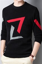 Z-A9609男士2023年秋冬新款长袖圆领针织衫休闲打底衫P65,男装针织衫/毛衣,电商B360