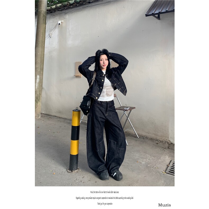 JH0586-P115牛仔套装潮牌男女牛仔上衣时尚百搭牛仔裤子,男装休闲套装,电商C233