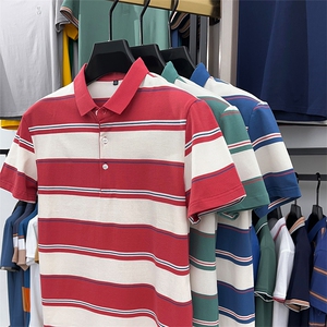 高端polo衫男短袖t恤夏季有领衣服男士翻领半袖男装纯棉体恤带领图片