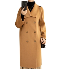 羊毛大衣女新款冬季韩版时尚流行羊毛呢子外套，女装双面呢大衣，召鑫羊绒双面呢