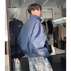 1506A/GJ600/P133美式立领牛仔外套春秋冬季加绒加厚棉服夹克，男装工装外套，星座1506A