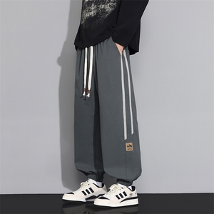 休闲裤秋季2025新款宽松阔腿束脚卫裤运动青少年长裤Q29160-特P30图片