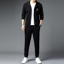 CAG401钱塘2020-2春秋新款时尚休闲百搭中青年男士套装P97，男装休闲套装，钱塘207-2