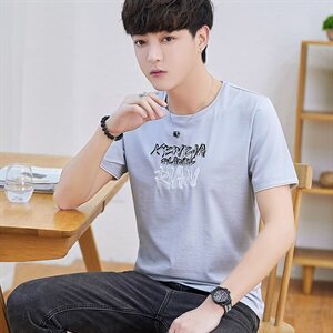 小宝6117男士短袖夏季圆领t恤韩版夏天纯棉半袖男装潮流帅气图片