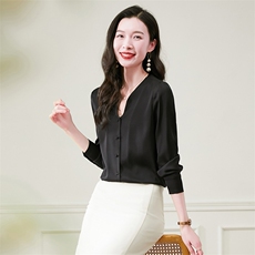 杭州重磅真丝衬衫女2026年新款春秋季长袖白色真丝上衣，女装衬衫，阿舍尔精品