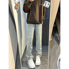 B221美式ins高街暗黑小众个性铆钉小脚牛仔裤LK23142-P65控88，男装牛仔裤，电商B221