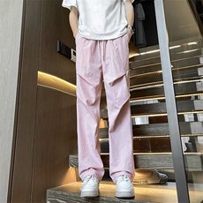 速干伞兵裤男女青少年夏季薄款褶皱工装阔腿长裤子垂坠感直筒机能，男装工装外套，星座505-2（原电商A260-1)