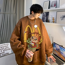 重磅卫衣男秋冬新款趣味卡通印花圆领外套JK23410特批p36-控59，女装短外套，星座605(原A050)
