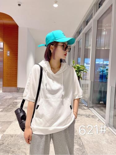 2021新款夏装拼衬衫帽卫衣,女装衬衫,柏旺阁