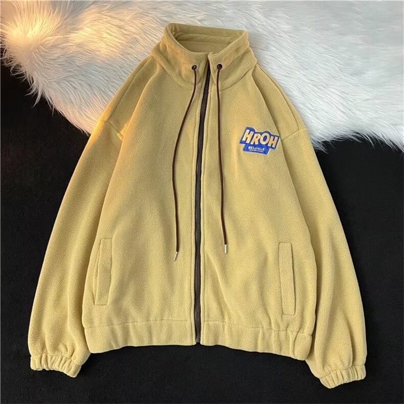 摇粒绒立领夹克男秋季欧美高街vibe外套J8125P35,男装夹克,星座1116-2