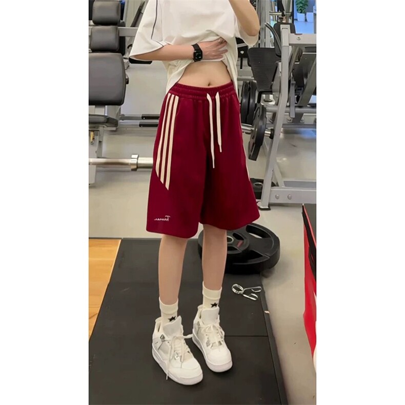 网图有货美式高街运动短裤夏季男宽松休闲三条杠五分裤A670-P25，男装牛仔裤，星座1505