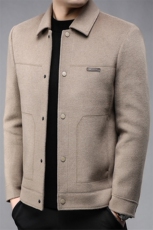 B82315鹅绒内胆可脱卸男士毛呢外套羽绒服商务精品，男装羽绒服，钱塘207-3