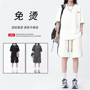 冰丝薄款夏季短袖t恤短裤搭配潮流套装  TZ30-特批68图片