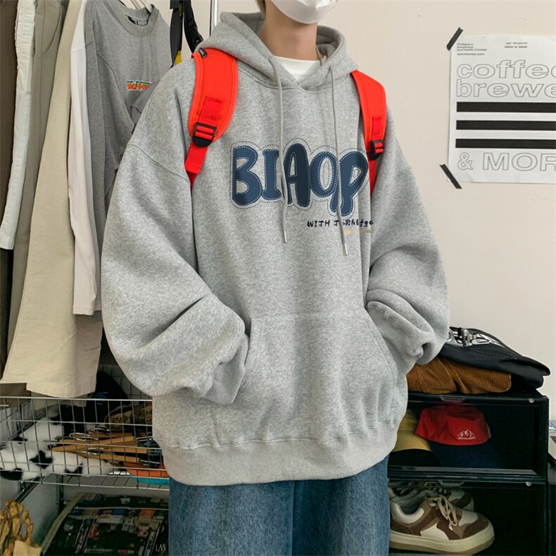 ！连帽圆领卫衣男装港风帽衫男LM124-P35,男装卫衣,电商B367