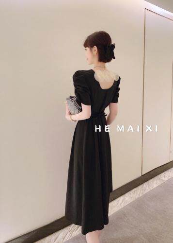 锻料花朵连衣裙，女装连衣裙，HEMAIXI 和麥熙