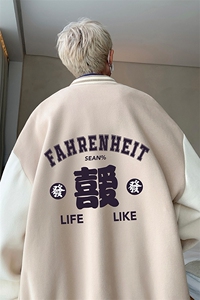 摇粒绒棒球服男大码开衫卫衣男夹克 BF86256-P65图片