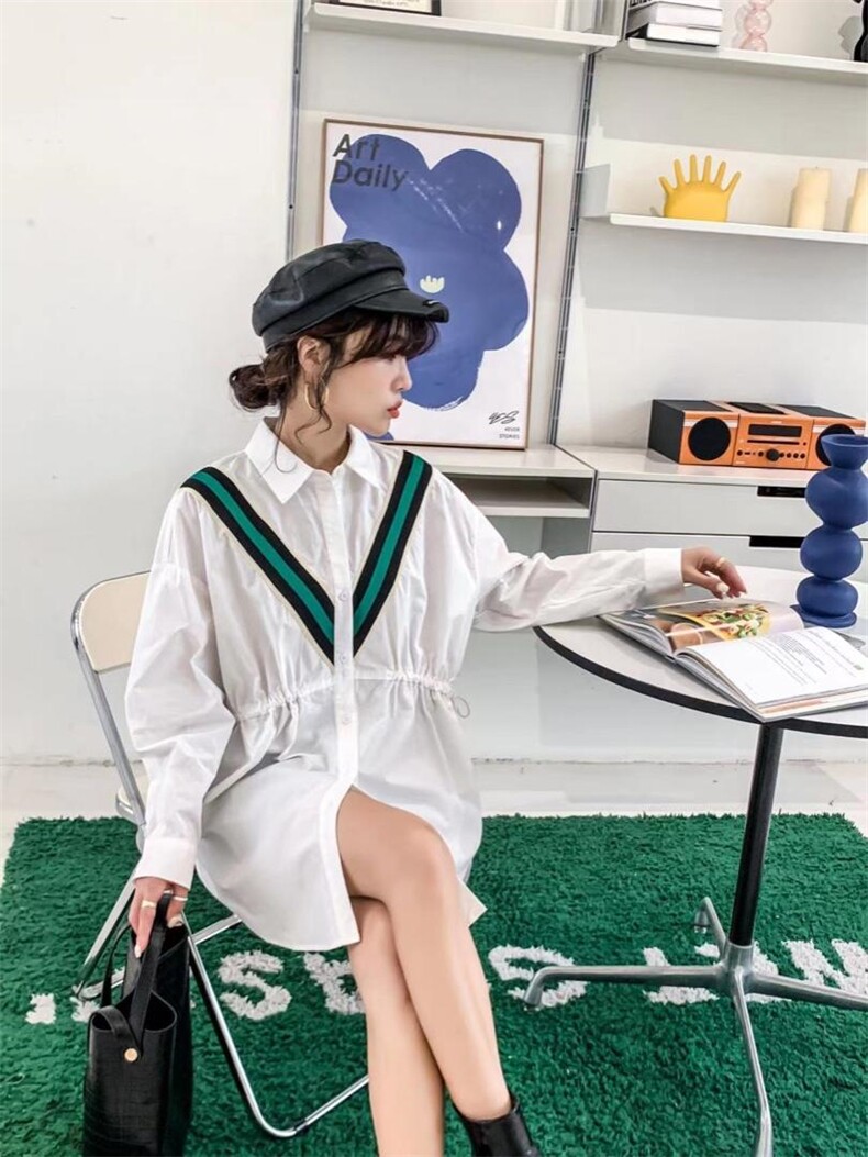 爱美欧现货，织带收腰衬衣，其它，爱美欧