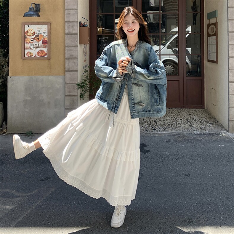 24秋装新品复古新中式拼色宽松牛仔外套2C239-SS18-P155-K238,女装短外套,2C239