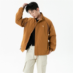 时尚夹克镂空立领冲锋衣工装刺绣夹克潮外套男装XZ212-QJK066-P56图片