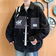 牛仔外套男春秋季新款青少年中学生潮牌夹克上衣服男装士休闲衬衫，男装衬衫，星座1210-1