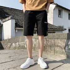 青少年夏天短裤男潮流宽松外穿休闲运动工装五分裤男S502，男装休闲裤，星座509